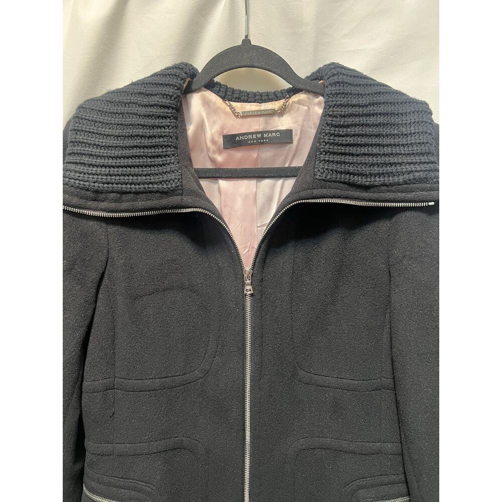 Andrew Marc New York Women’s Zip Up Wool/cashmere Blend Coat 12 Pockets Lined - Picture 3 of 12
